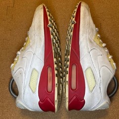 Nike Air Max 90 Kids Sneakers White Red 307793-112 Size 6.5Y Vintage 2007