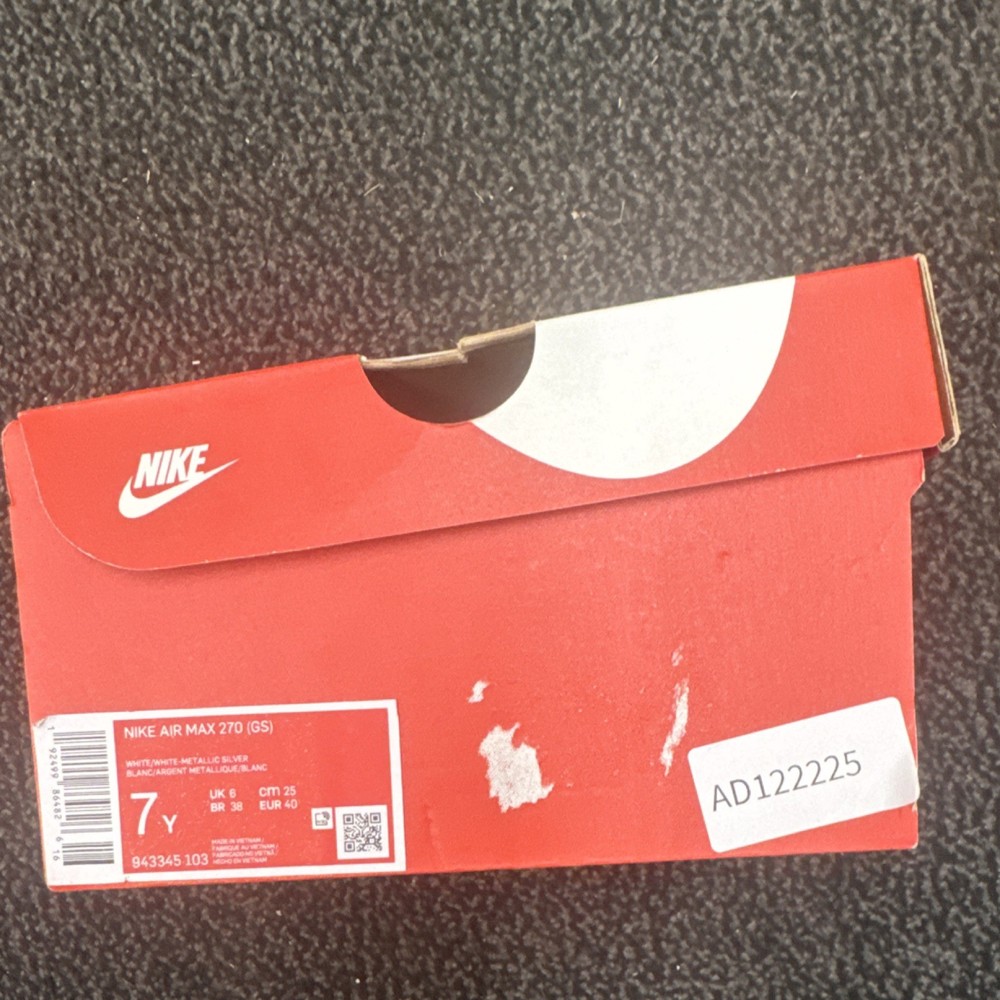 Nike Air Max 270 (GS) White Mesh Low Top Sneakers US 7Y MPN 943345-103 s