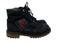 Timberland Black Nubuck Leather Waterproof Boots Size 4