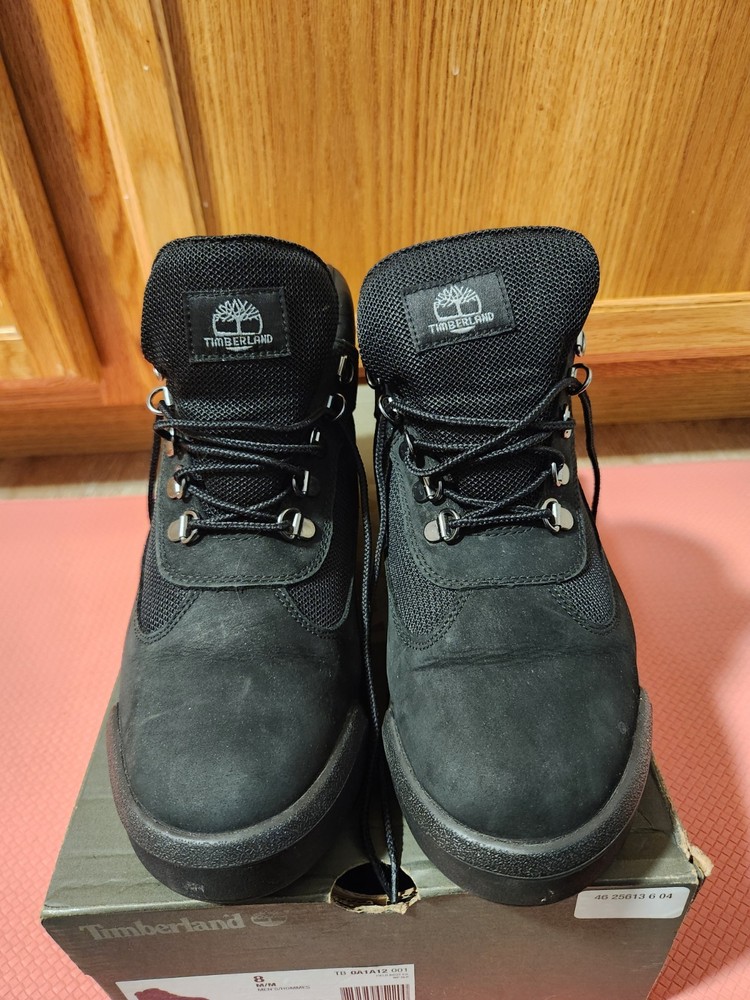 Timberland Field Boot Black Nubuck GS SZ 8