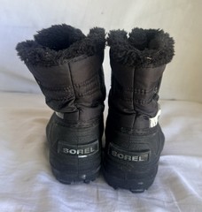 Sorel Commander Winter Snow Boots Toddler Size 6 NV1877-010 Black Lined