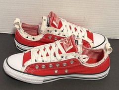 Converse CTAS Double Upper OX (Junior Size 5) Low Red/White/Blue Stars