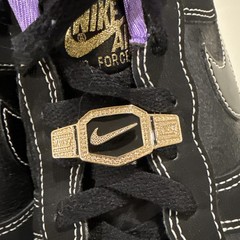 Nike Air Force 1 Low ’07 LV8 ‚World Champ‘ Youth Size 7Y Black Purple DQ0300-001
