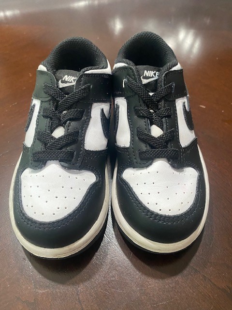 Nike – Dunk Panda Black and White Leather Shoes Toddler Size 9C ** FAST SHIPPING