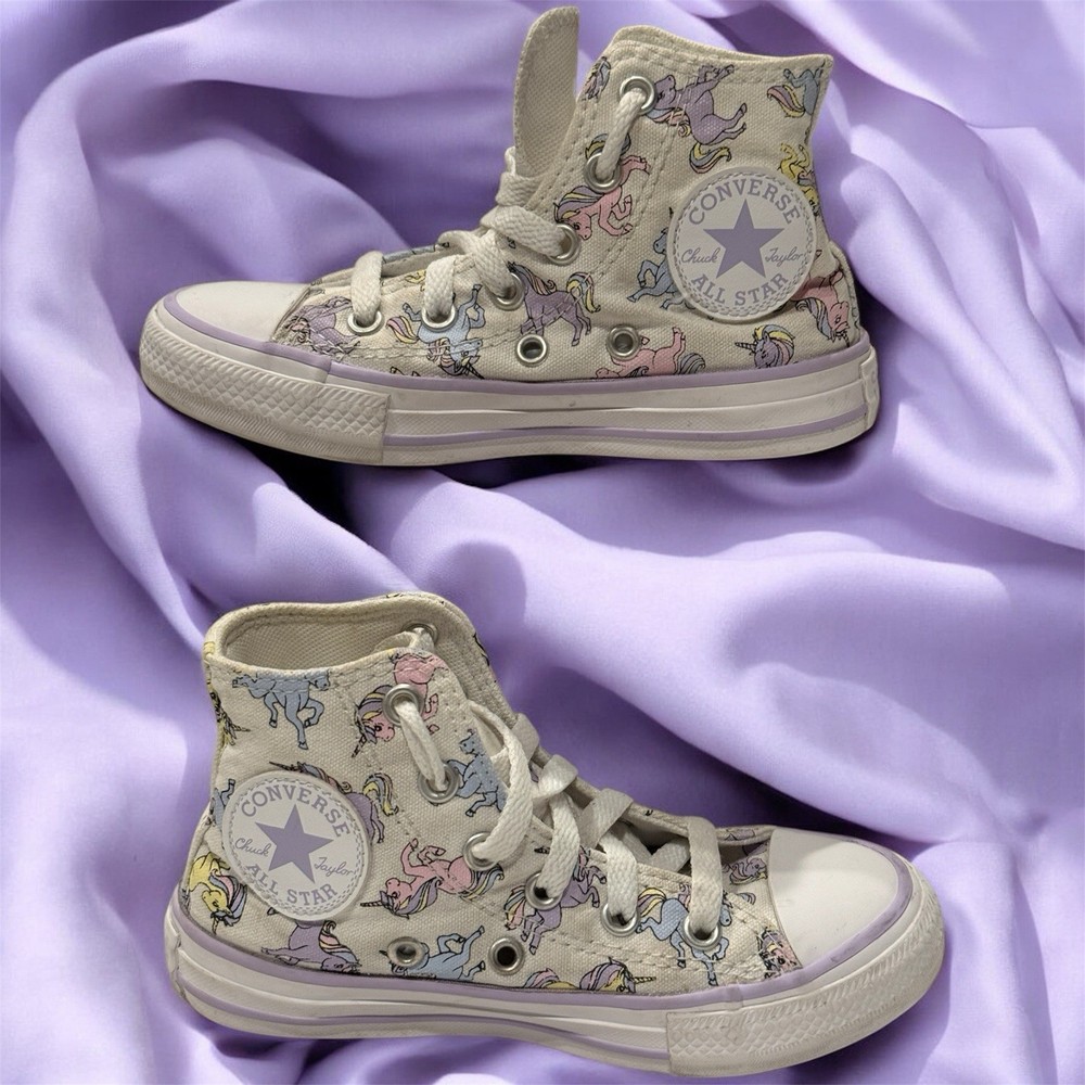 Chuck Taylor Converse CTAS Hi Unicorn Print Girls Shoe Sneaker A00927F 11 Kid’s