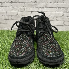 UGG NEUMEL II GRAPHIC STITCH BLACK CHUKKA SUEDE BOOTS KIDS SIZE 2