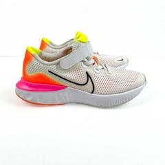 Nike Renew Run White Orange Running Shoes US Size 1Y Kids CT1436-100