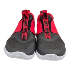 New NIKE FLEXRUNNER AT4663-200 Dark Grey and Red Shoes Youth Size 1