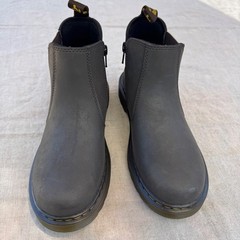 Dr. Martens 2976 Banzai Kids Size 4 EU36 Brown Leather Chelsea Boots Side Zip