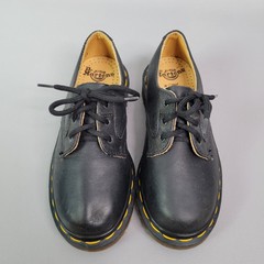 Vintage Dr Martens Original Made In England Leather Black Shoes Kids US 13