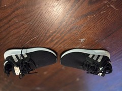 Adidas Ortholite. Black Canvas White Stripe. 13 Kids. July 2019. Evm004001