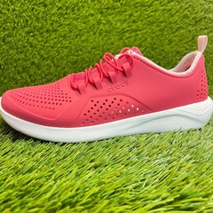 Crocs LiteRide Pacer Boys Size 6Y Red Pink Athletic Running Shoes Sneakers