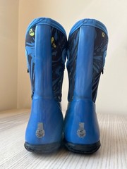 Bogs York Kids Waterproof Winter Rain Boots Spooky Print Blue Little Kid Size 9