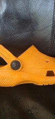 Crocs Kids 9 Clogs Orange Classic Slip On Casual Comfort Lightweight Summer