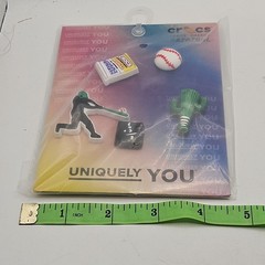 New Original Jibbitz Crocs Jibbitz Charms: Uniquely You Baseball Team 5 pc Pack