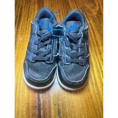 Nike Dunk Low Toddler Shoes Black Blue Croc FV7478-001 Size 7C Kids Sneakers