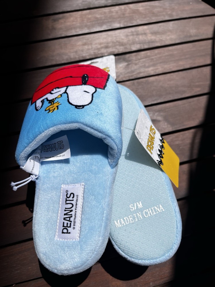 Peanuts Children’s Size Small Medium Snoopy & Woodstock House Shoes Slippers NWT