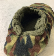 Kid’s Camo Army Slipper Slip-On Skid Proof Bottom Poly/Fleece