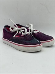 Vans Auth Color Shift Shoes Toddler Siz 7 Purple/Pink Blue Sparkly Low Top Laces