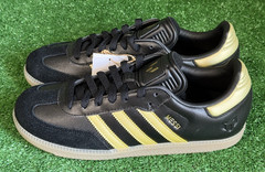 Adidas Samba Messi J Soccer Juniors Size 6 Black-Gold-Gum Big Kids (JR6349), New