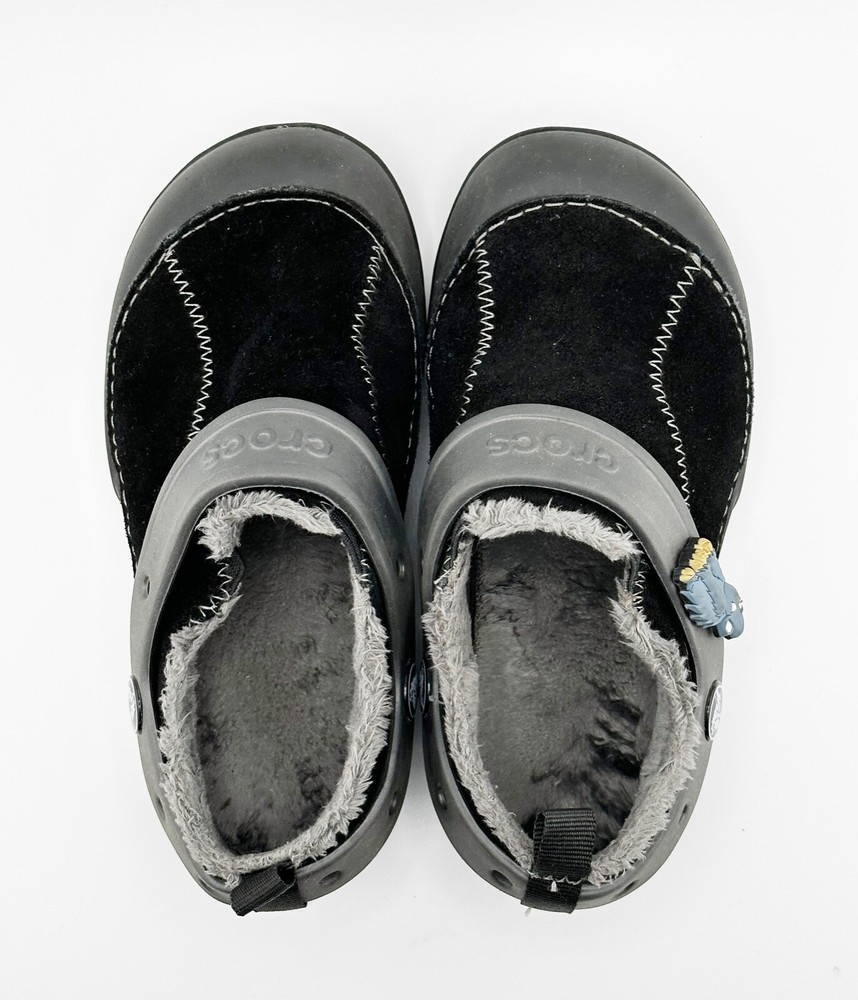 Crocs | Dawson Shearling Clogs | Slip-On | Black | Faux Fur | 1 Giblet | SizeC12