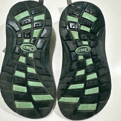 Chaco Marled Pine Youth 2 EcoTread Strappy Adjustable Sport Sandals Green Blue