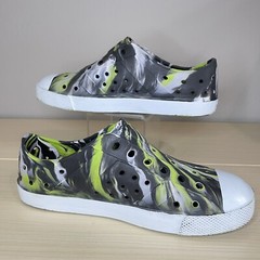 DSG Slip On Rubber Shoes Water Outdoors Gray White Green Size 3 YOUTH