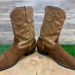 Unknown Youth – Size 5 – Vintage Tan Suede Cowboy Boots