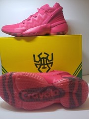 Adidas Donovan Mitchell Crayola D.O.N 2 J Power Pink Red Grade School Size 6.5Y