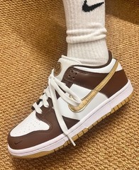 Nike Dunk Low GS Cacao Wow Metallic Gold HM3725-171 GS Size 4Y-7Y