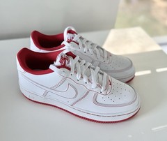 NEW AUTHENTIC NIKE AIR FORCE 1 White University Red CW1575 100 (GS) Youth size 7