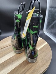Childrens Light Up Dinosaur Pull On Rain Boots Size 9/10
