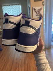 Nike Dunk High Purple/White Leather High Top Lace-Up Youth 6Y DH9751-100