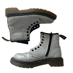 Dr. Martens 1460 Glitter J Silver Sparkle Combat Boots Kids US 12 AW004