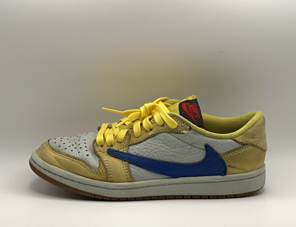 Jordan Air Jordan 1 Low OG SP (PS) Travis Scott Canary Blue/Yellow/White US 1.5Y