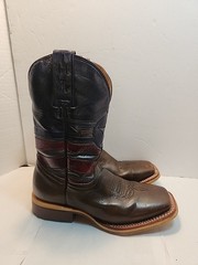 Justice Tin Haul Boots Kids Size 3 American Flag Captain America Pattern