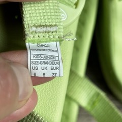Chaco Big Kids Junior Green Slingback Sport Adjustable Sandals Sz 6