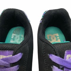 DC Court Graffik SE Black Purple Suede Shoes Sneakers Skater Streetwear 12 Youth