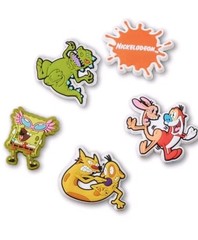 Nickelodeon 5 Pack Crocs Jibbitz Charms SpongeBob, CatDog, Ren & Stimpy, + More