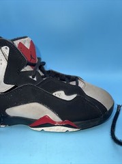 Jordan True Flight Black/Red/Gray Lifestyle Sneakers Size 2.5Y (343796-060)