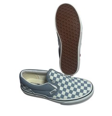 VANS Color Theory Dusty Blue Checkerboard Classic Slip On Youth Sz 3 New In Box