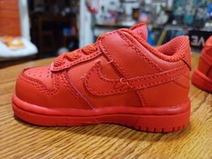 Nike Dunk Low TD University Red DH9761-601 Toddler Size 4C All Red Sneakers