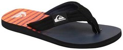 Quiksilver Boy’s Molokai Layback Sandal – Black / Red / Black – New