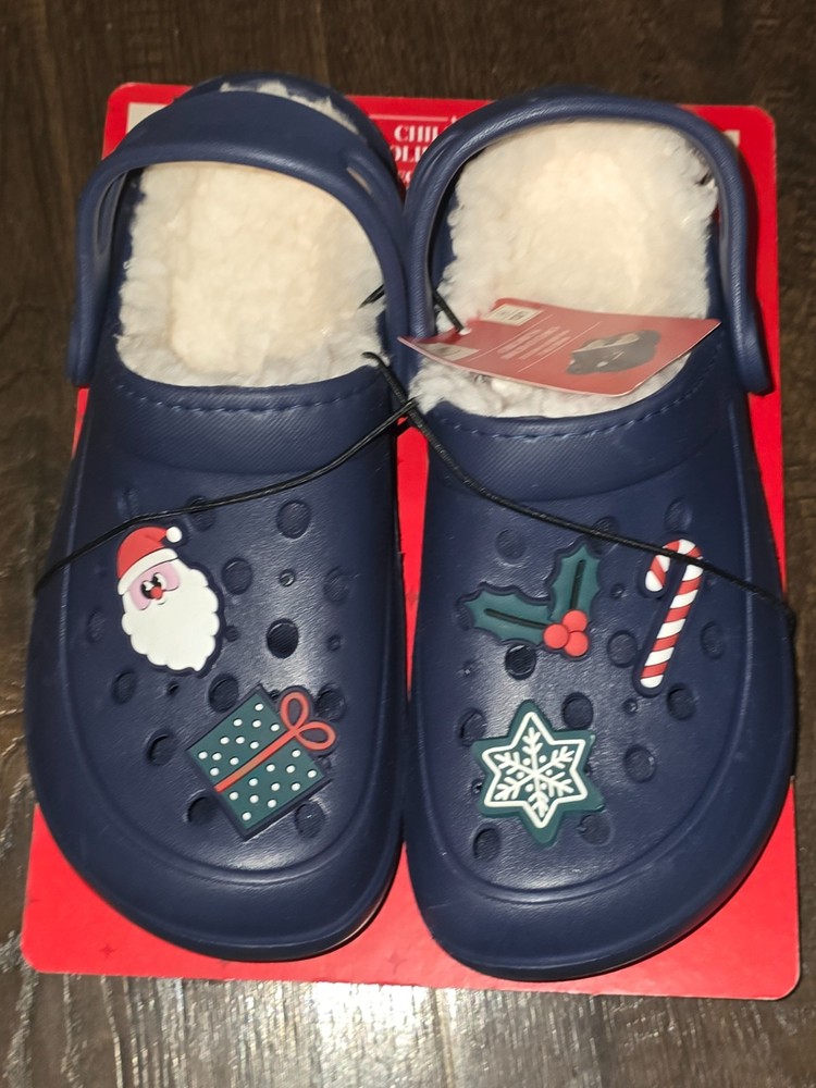 Lily & Dan Toddler Warm Lined Clogs Size 13 1 2 3 Christmas Slip On Shoes NWT
