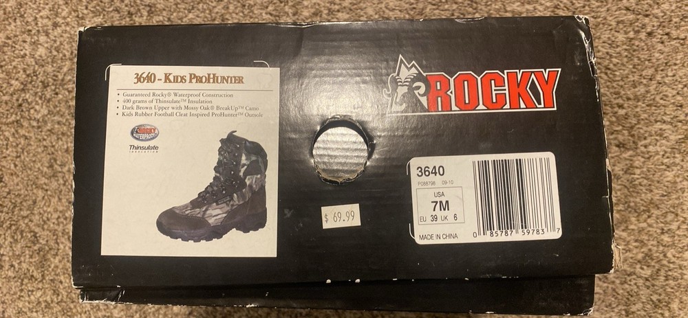 Rocky ProHunter Waterproof Camo Hunting Boots. 7M 400g Thinsulate. Brand New