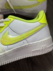 Nike Air Force 1 LV8 GS White Volt Pink Glow Neon Sneakers 6.5Y Womens 8