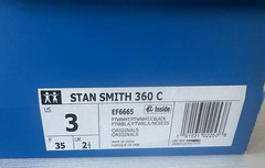 Big Kid 3 NEW Adidas Originals Stan Smith 360 C Sushi EF6665 White Slip On W/Box