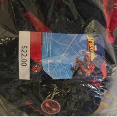 Marvel Spider-Man Miles Morales 3D Plush Slippers Boys Youth Size 2/3 Black Red