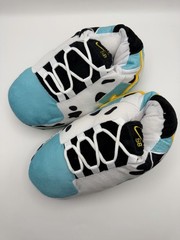 Kids Sneaker Plush Slippers Cow Print One Size Fits 12–4.5 Chunky Dunk