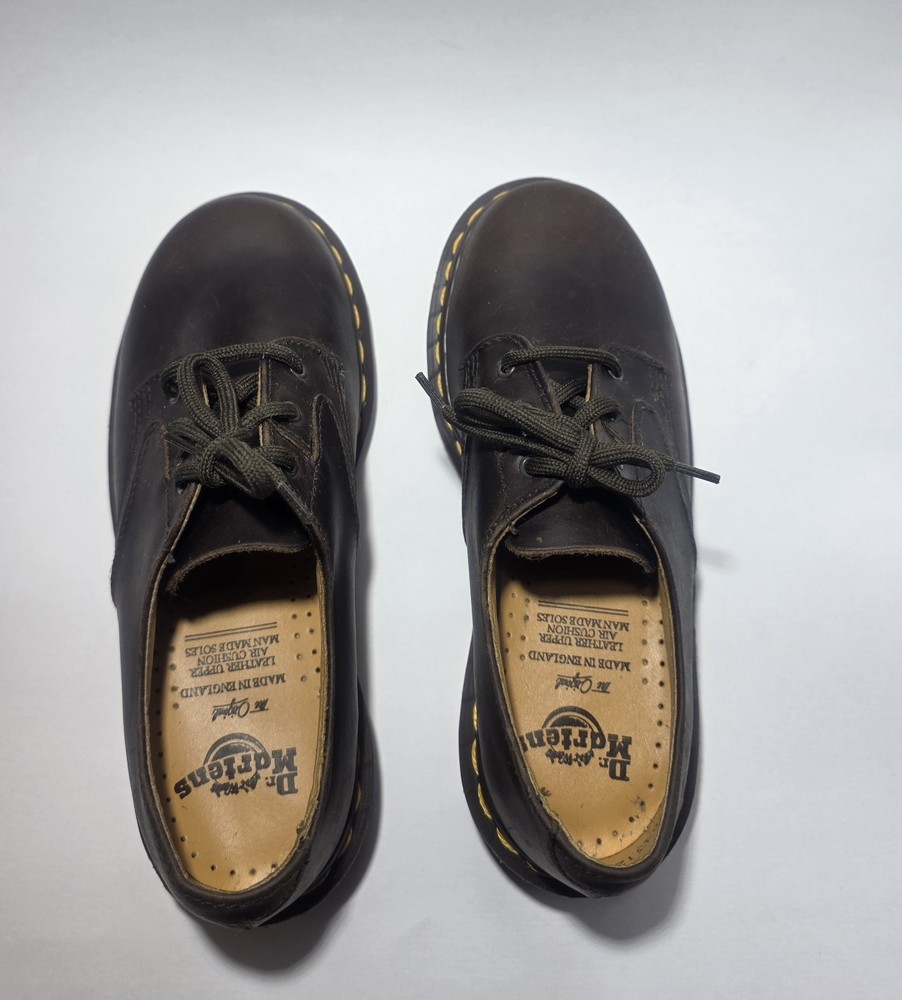 Dr. Martens 1461 Youth Shoes Size 2 Brown Leather Made in England Unisex
